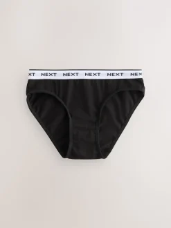 Black/White Print Bikini Briefs 10 Pack (5-16yrs)