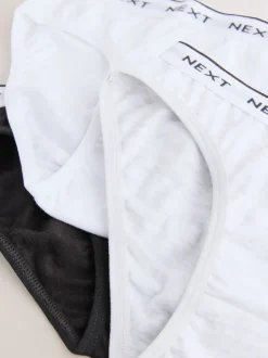 Black/White Print Bikini Briefs 10 Pack (5-16yrs)