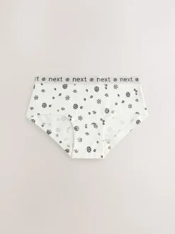 Black/White Print Hipster Briefs 5 Pack (2-16yrs)
