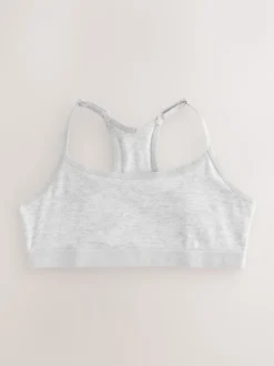 Black/White Strappy Racer Back Crop Tops 3 Pack (5-16yrs)