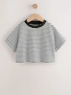 Black/White Stripe Boxy T-Shirt (3-16yrs)