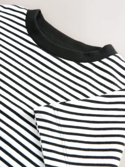 Black/White Stripe Boxy T-Shirt (3-16yrs)