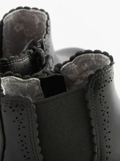 Black Wide Fit (G) Chelsea Ankle Boots
