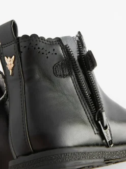 Black Wide Fit (G) Chelsea Ankle Boots