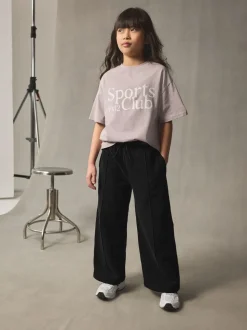 Black Wide Leg Joggers (3-16yrs)