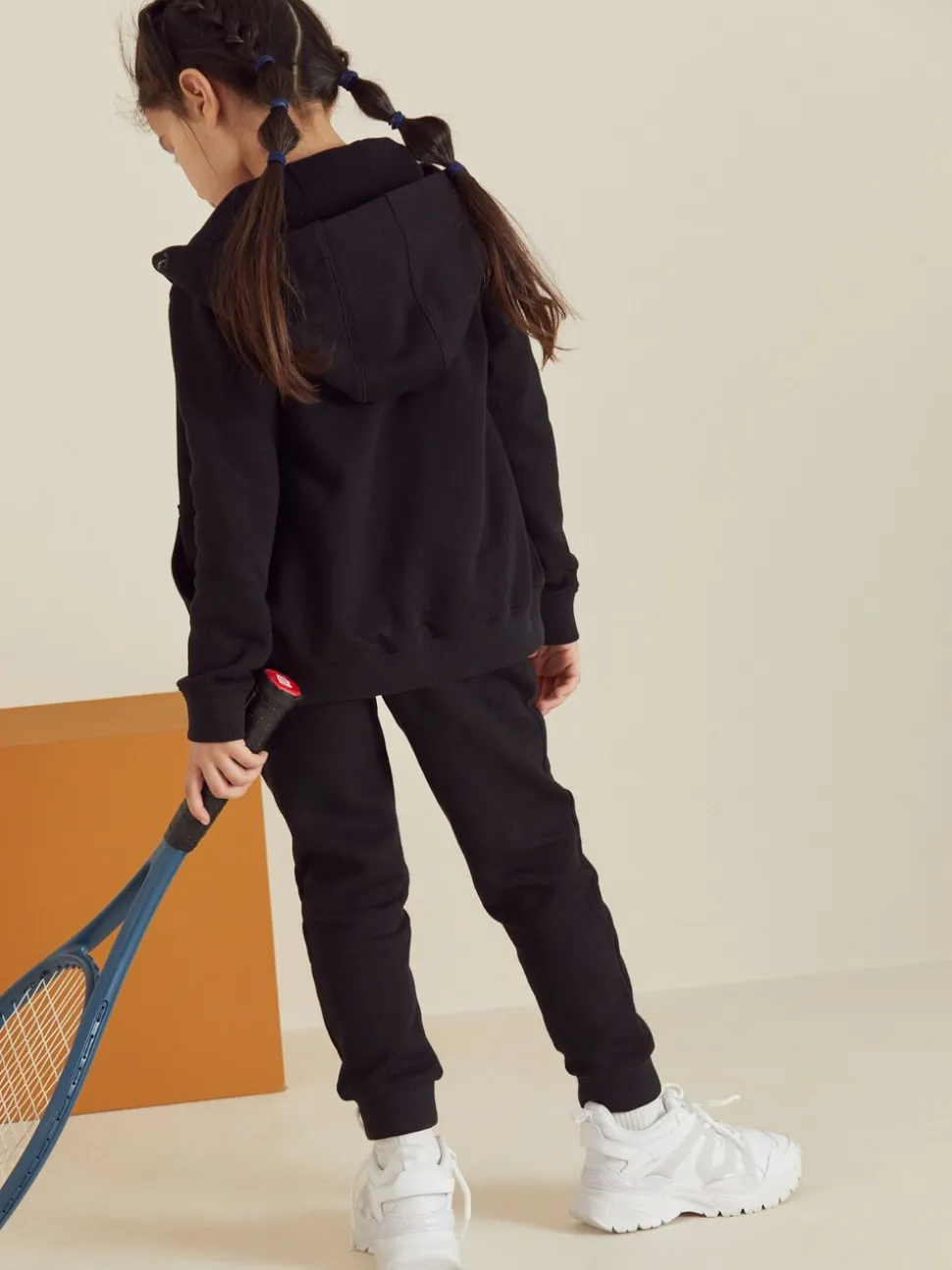 Black Zip Through Hoodie And Joggers School Sports Set (3-16yrs)