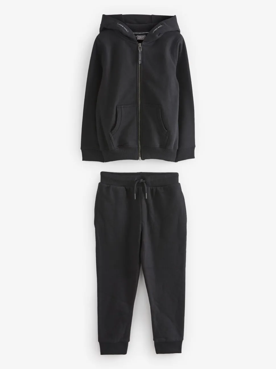 Black Zip Through Hoodie And Joggers School Sports Set (3-16yrs)