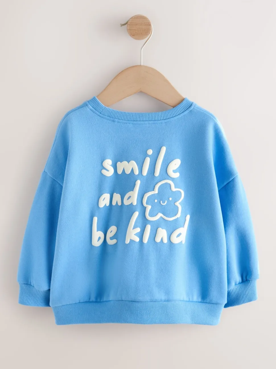 Blue Flower Crew Neck Sweatshirt (3mths-7yrs)