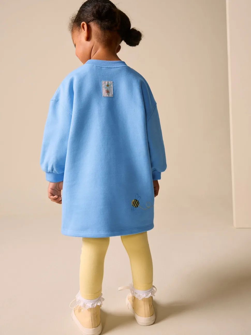 Blue Flower Relaxed Sweat Dress (3mths-7yrs)