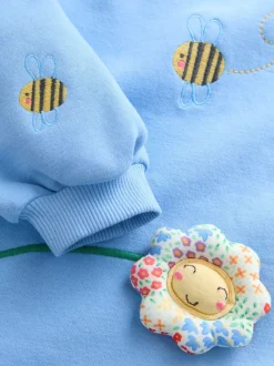 Blue Flower Relaxed Sweat Dress (3mths-7yrs)