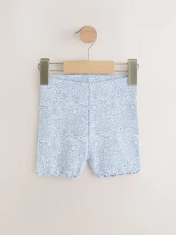 Blue Ribbed Shorts 5 Pack (3mths-7yrs)