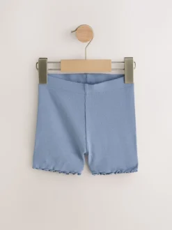 Blue Ribbed Shorts 5 Pack (3mths-7yrs)