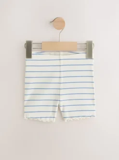 Blue Ribbed Shorts 5 Pack (3mths-7yrs)