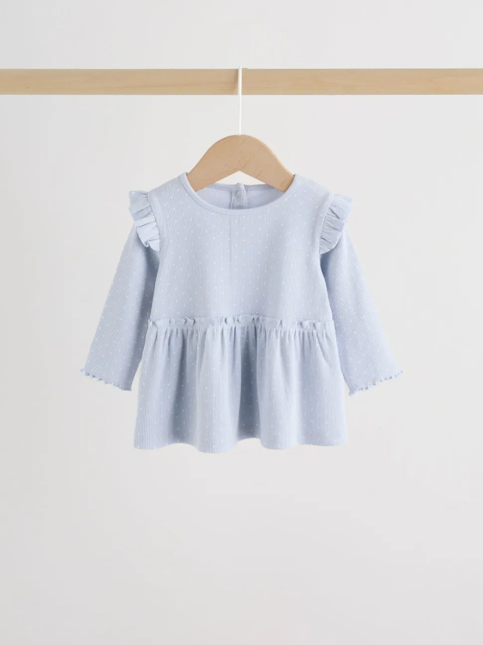 Blue Spot Baby Long Sleeve Frill Top And Leggings Set (0mths-2yrs)
