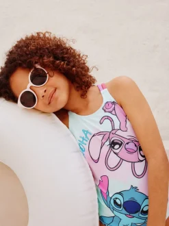 Blue Stitch License Double Strap Swimsuit (3-16yrs)