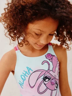 Blue Stitch License Double Strap Swimsuit (3-16yrs)