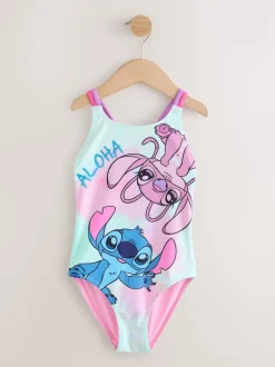 Blue Stitch License Double Strap Swimsuit (3-16yrs)