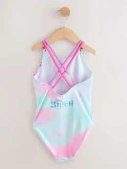 Blue Stitch License Double Strap Swimsuit (3-16yrs)