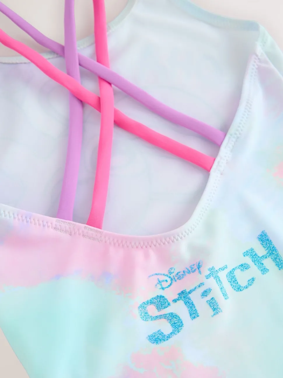 Blue Stitch License Double Strap Swimsuit (3-16yrs)