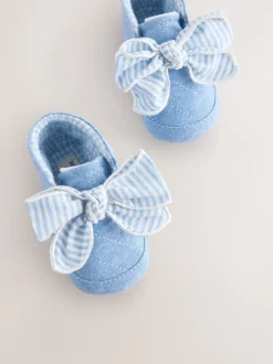 Blue Baby Floral Print Boots (0-18mths)