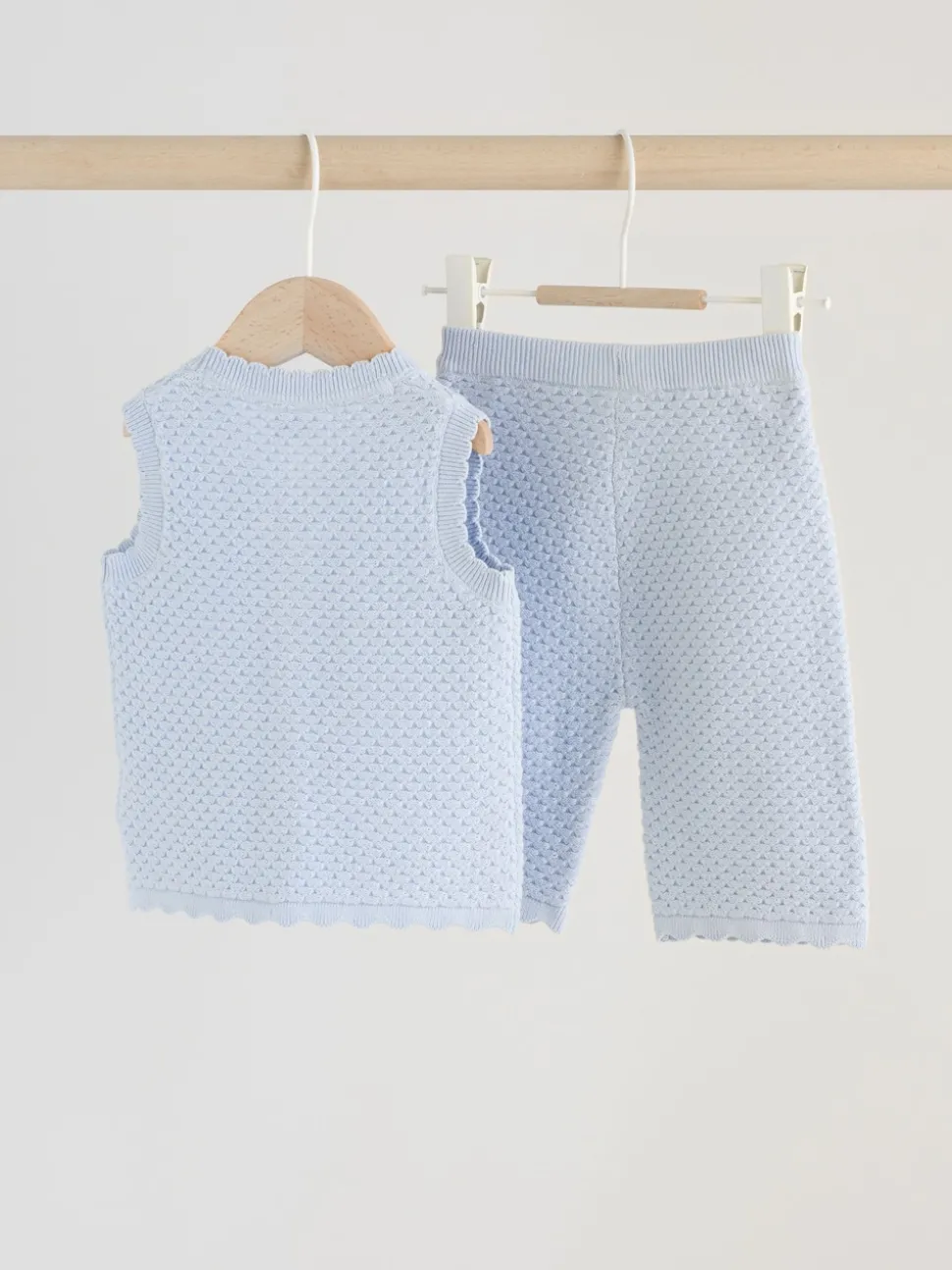 Blue Baby Knitted Top and Leggings Set 2 Piece (0mths-2yrs)