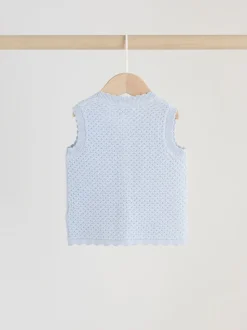 Blue Baby Knitted Top and Leggings Set 2 Piece (0mths-2yrs)