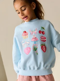 Blue Beaded Cake Sweatshirt (3-16yrs)