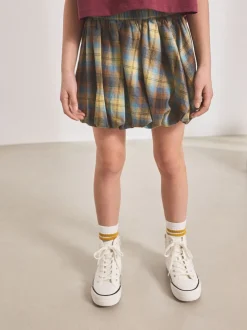 Blue Check Puffball Skirt (3-16yrs)