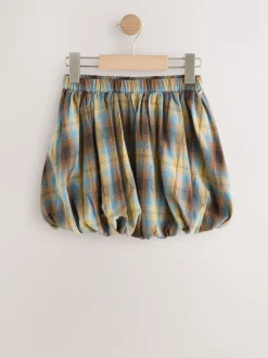 Blue Check Puffball Skirt (3-16yrs)