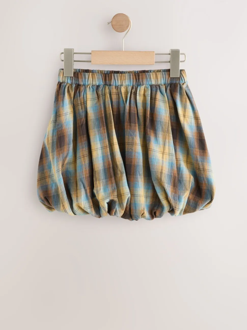Blue Check Puffball Skirt (3-16yrs)