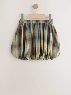 Blue Check Puffball Skirt (3-16yrs)
