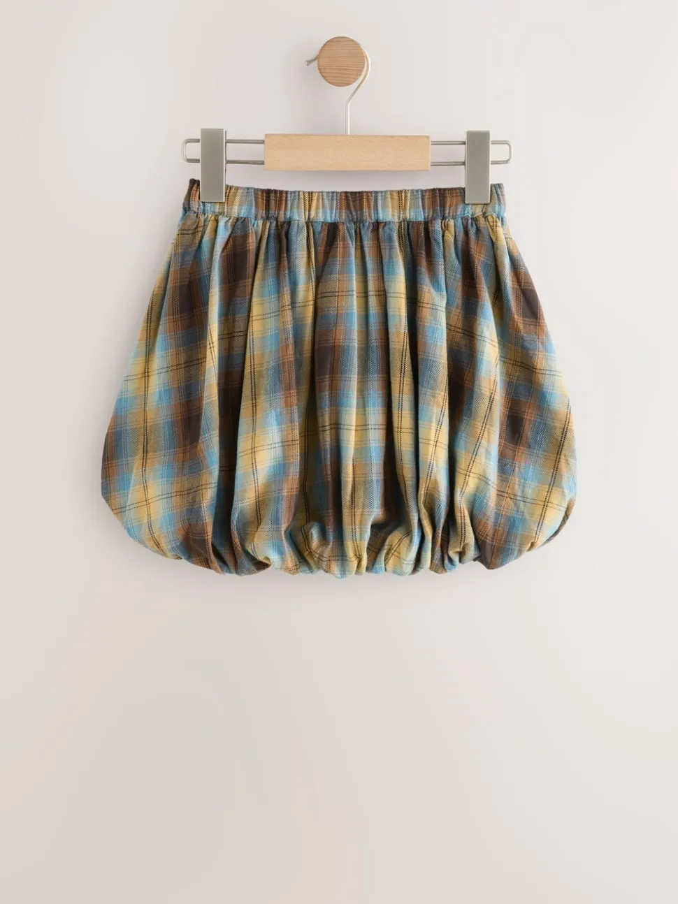 Blue Check Puffball Skirt (3-16yrs)