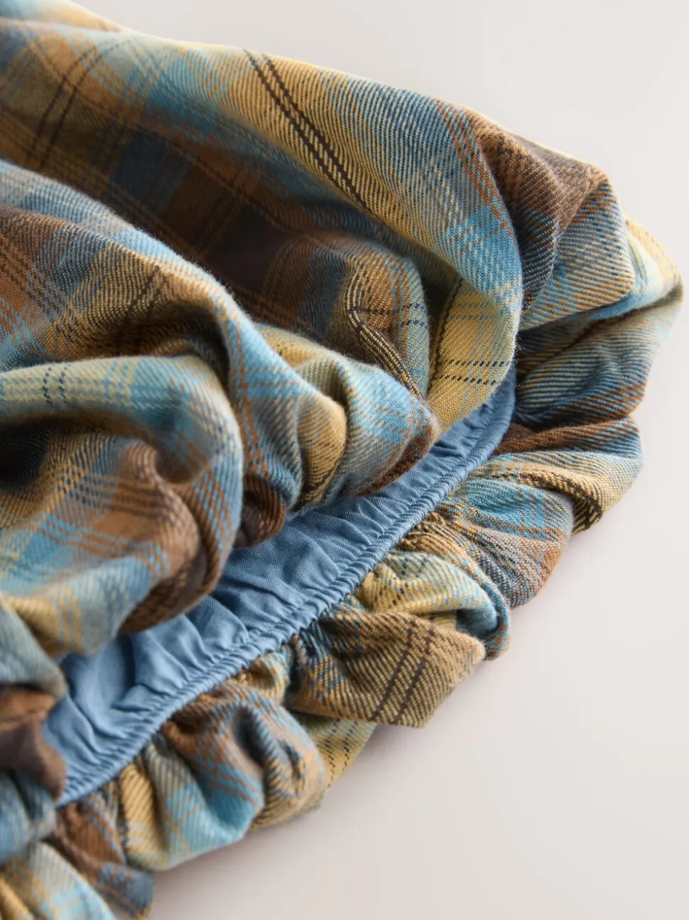 Blue Check Puffball Skirt (3-16yrs)