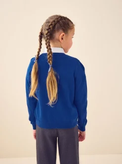Blue Cotton Rich Bow Pocket School Cardigan (3-16yrs)