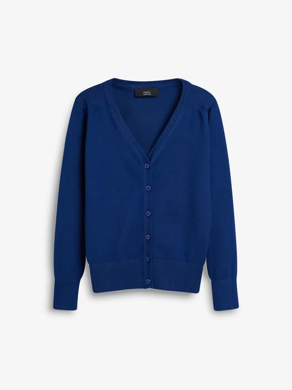 Blue Cotton Rich School V-Neck Cardigan (3-16yrs)