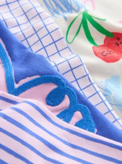 Blue/Cream Top & Cycle Shorts Set 2 Pack (3mths-7yrs)