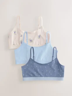 Blue Crop Tops 3 Pack (5-16yrs)