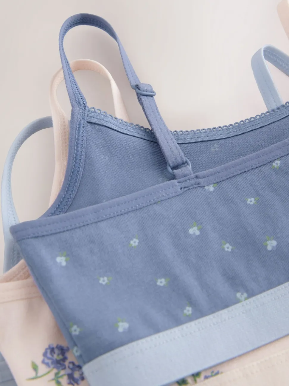 Blue Crop Tops 3 Pack (5-16yrs)