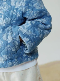 Blue Denim Jacquard Quilted Jacket (3mths-7yrs)