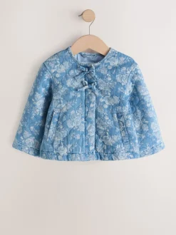 Blue Denim Jacquard Quilted Jacket (3mths-7yrs)