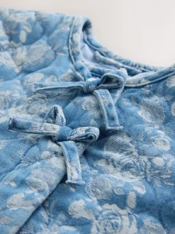 Blue Denim Jacquard Quilted Jacket (3mths-7yrs)