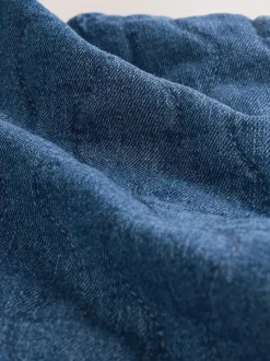 Blue Denim Jersey Quilted Baby Jacket (0mths-2yrs)