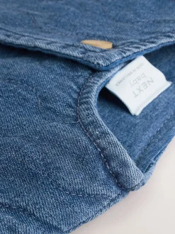 Blue Denim Jersey Quilted Baby Jacket (0mths-2yrs)