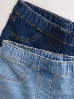 Blue Elasticated Waist Jeggings 2 Pack (3-16yrs)