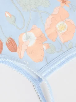 Blue Floral 5 Pack Vest Baby Bodysuits