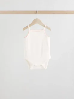 Blue Floral 5 Pack Vest Baby Bodysuits