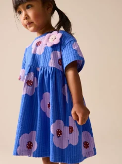 Blue Flower Jersey Dress (3mths-7yrs)