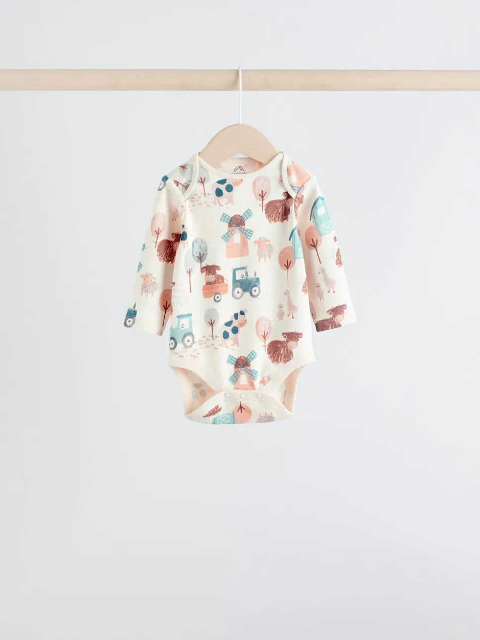 Blue Hamish Long Sleeve Bodysuits 3 Pack