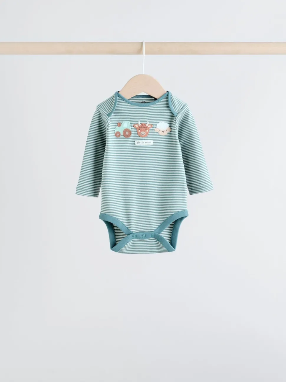Blue Hamish Long Sleeve Bodysuits 3 Pack