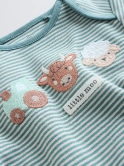 Blue Hamish Long Sleeve Bodysuits 3 Pack